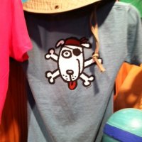 Arrgh! My nephew needs this pirate puppy tee from Mermaid's Folly.